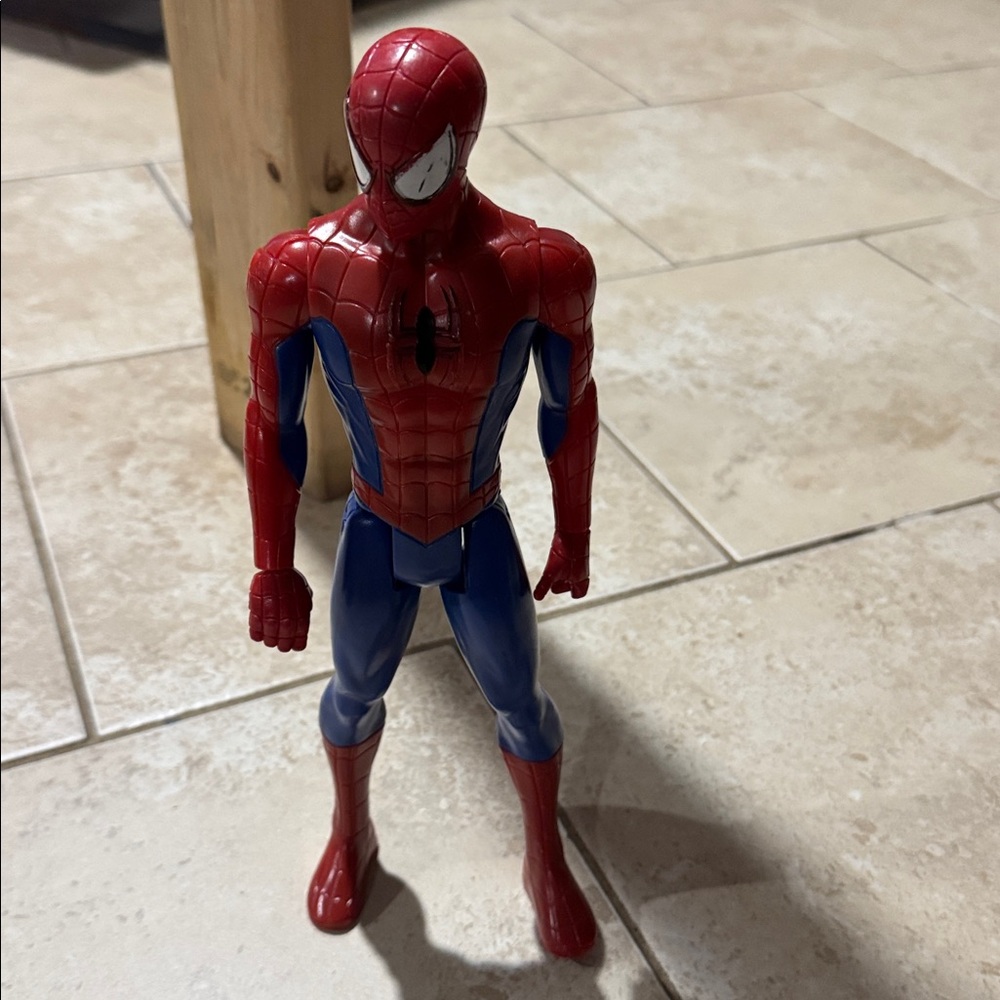 Red and Blue Action Figure